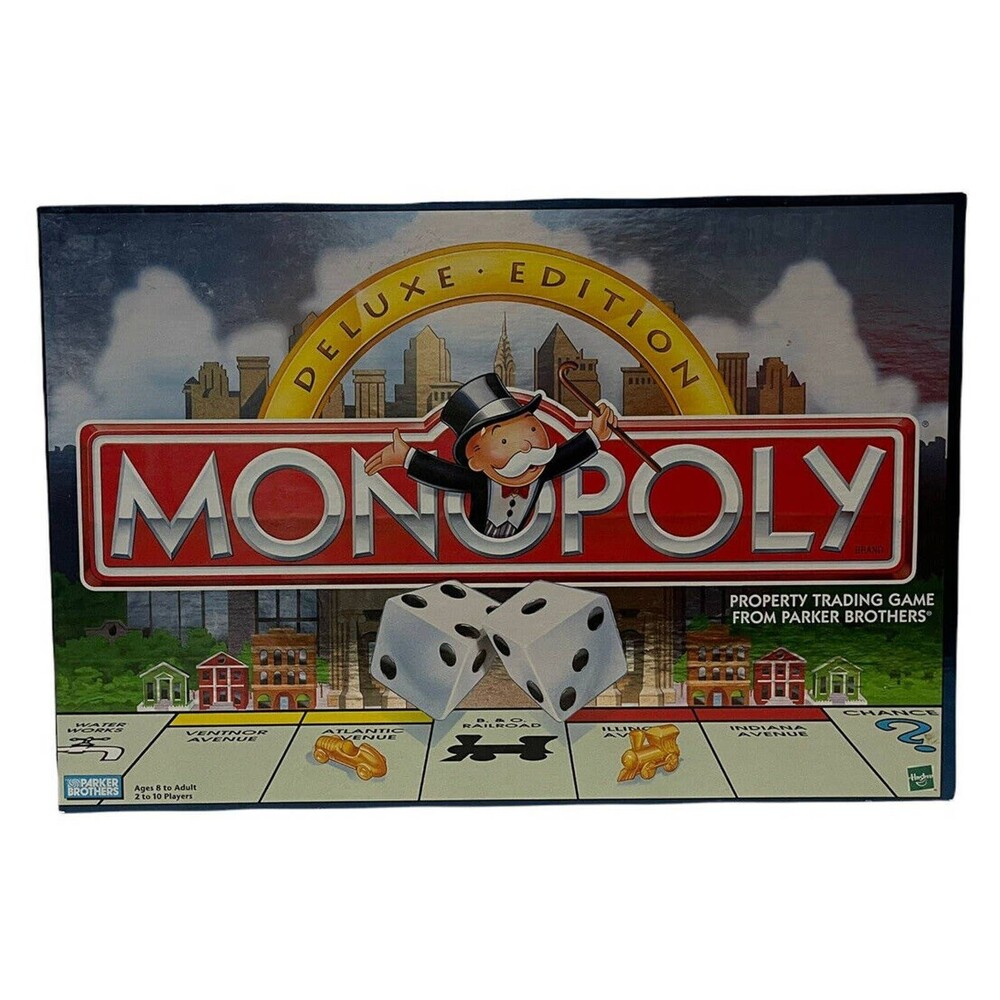 1998 Monopoly Deluxe Edition Parker Brothers Board Game 100% Complete